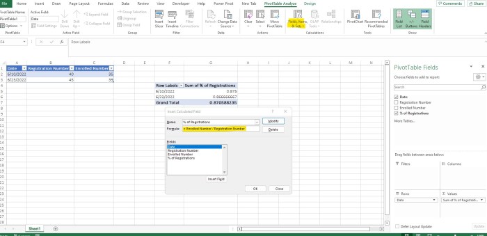 Excel limits you to one calculated field per pivottable