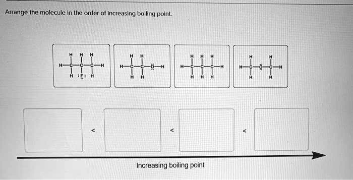 Arrange the molecule in the order of increasing boiling point.