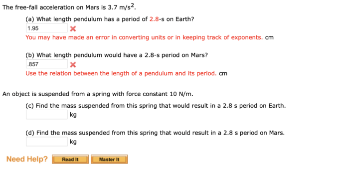 Pendulum acceleration homeworklib period 1t griven foree